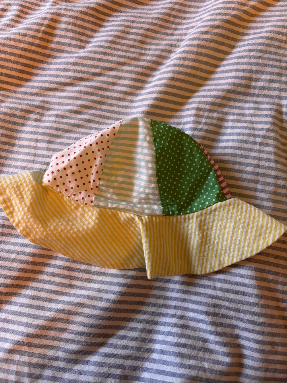 Baby Aspen Colorblock Sun Hat in Yellow, Green, Red, Light Blue, White